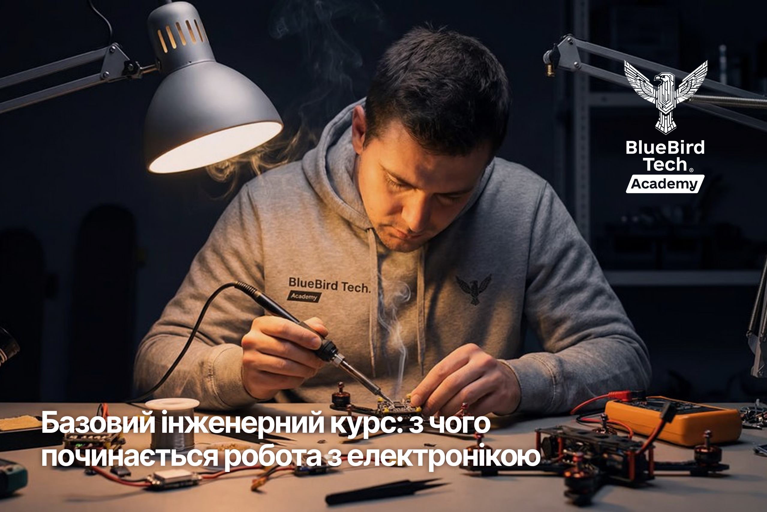 Базовий інженерний курс: пайка, читання схем та робота з електронікою